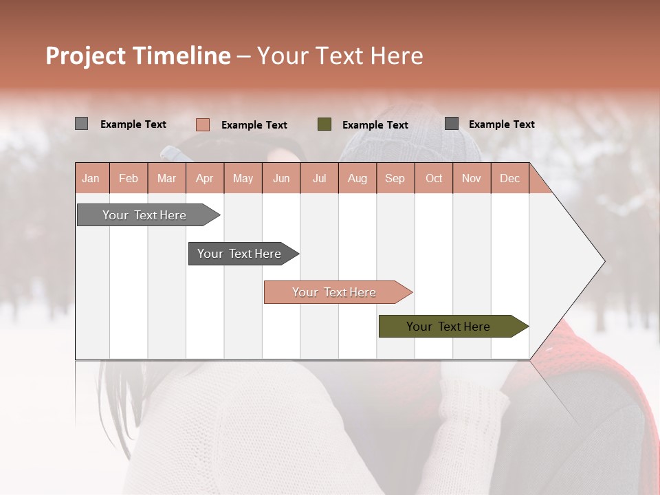 Happy Heart Snow PowerPoint Template