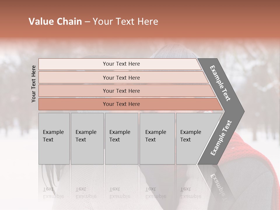 Happy Heart Snow PowerPoint Template