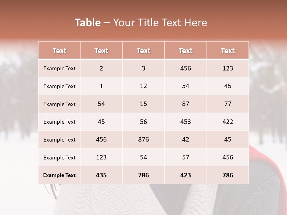 Happy Heart Snow PowerPoint Template
