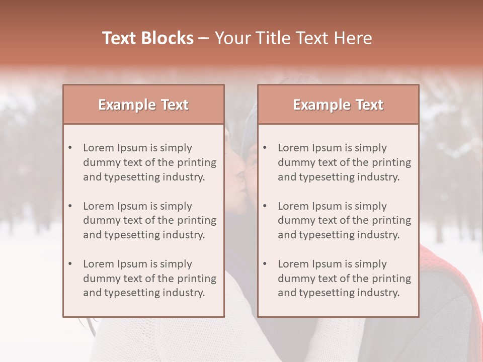 Happy Heart Snow PowerPoint Template