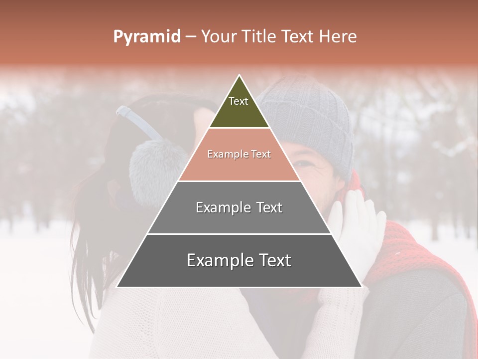 Happy Heart Snow PowerPoint Template