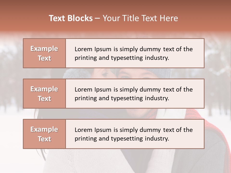 Happy Heart Snow PowerPoint Template