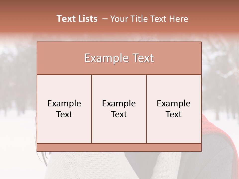 Happy Heart Snow PowerPoint Template