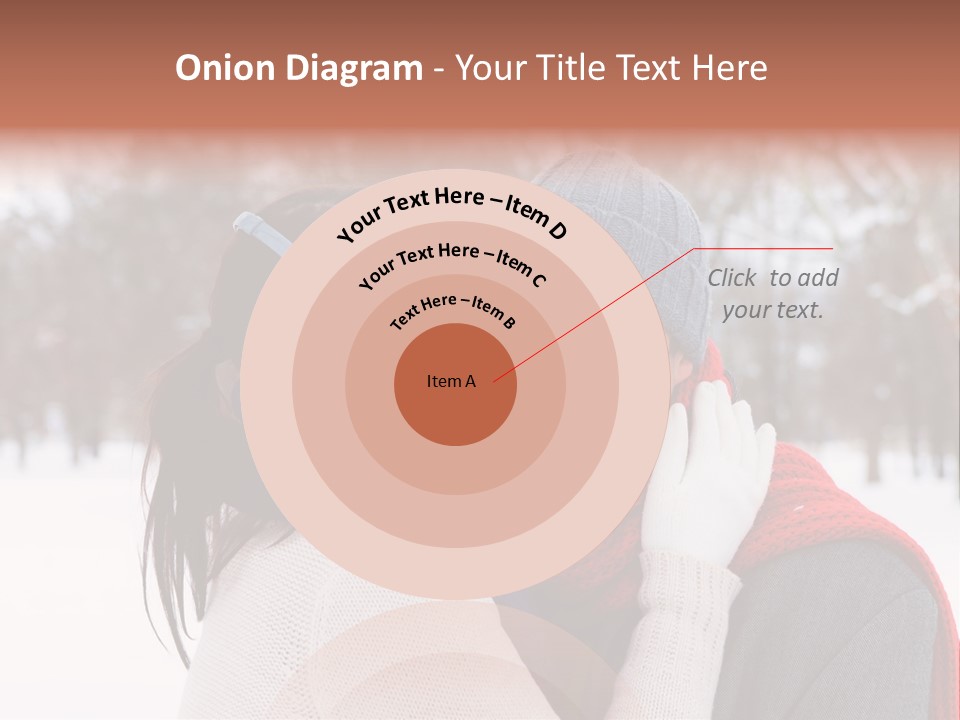 Happy Heart Snow PowerPoint Template