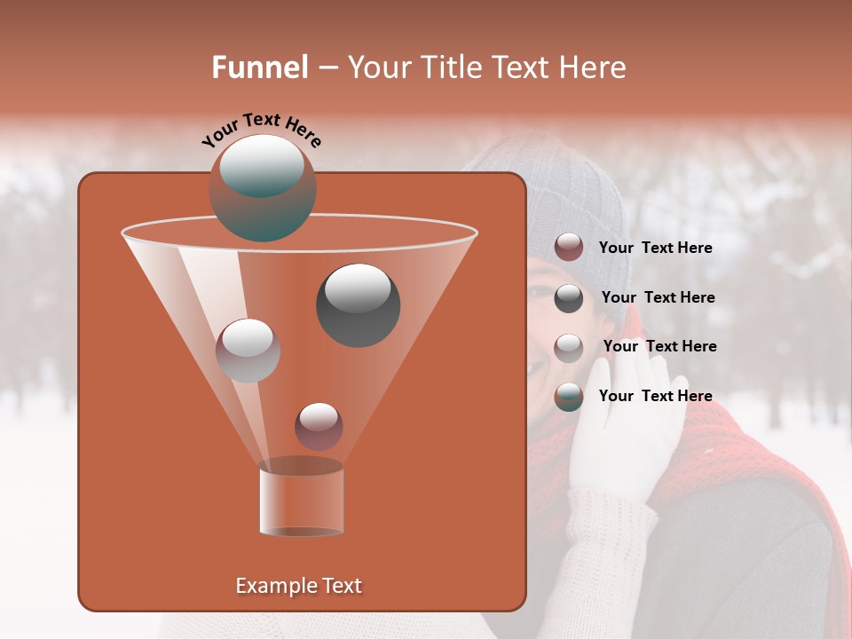 Happy Heart Snow PowerPoint Template