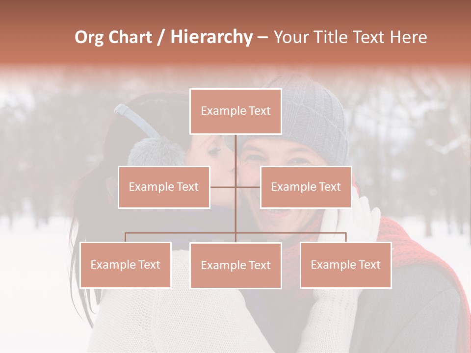 Happy Heart Snow PowerPoint Template