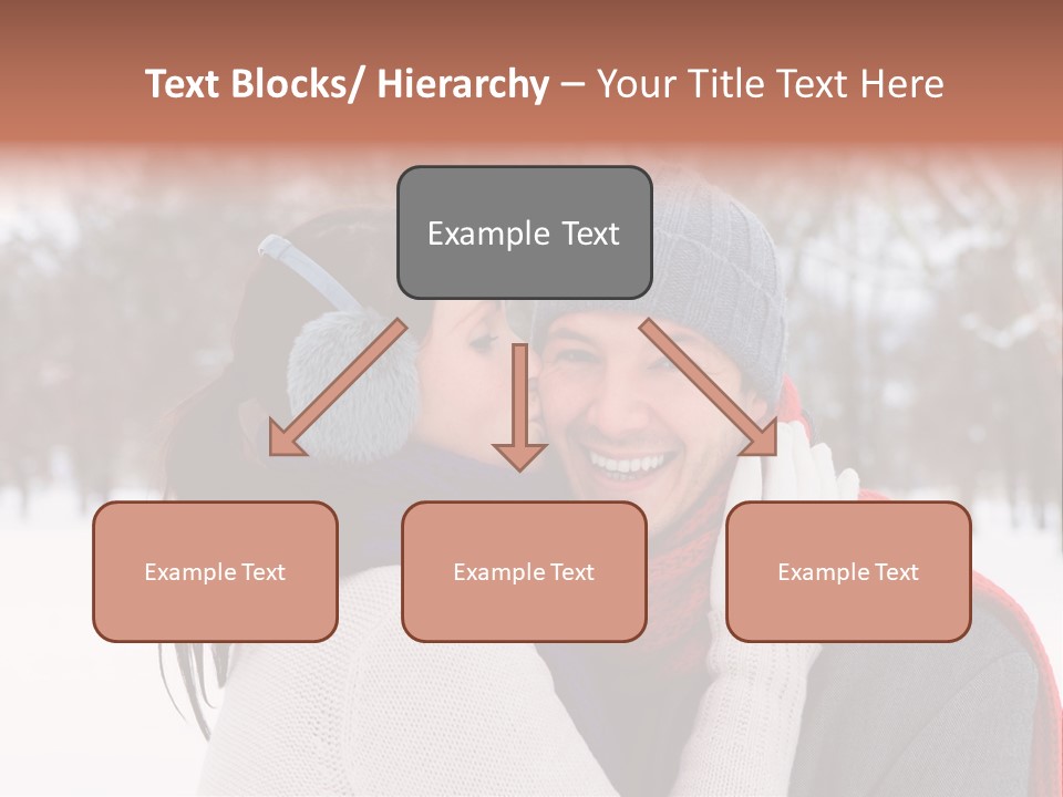 Happy Heart Snow PowerPoint Template