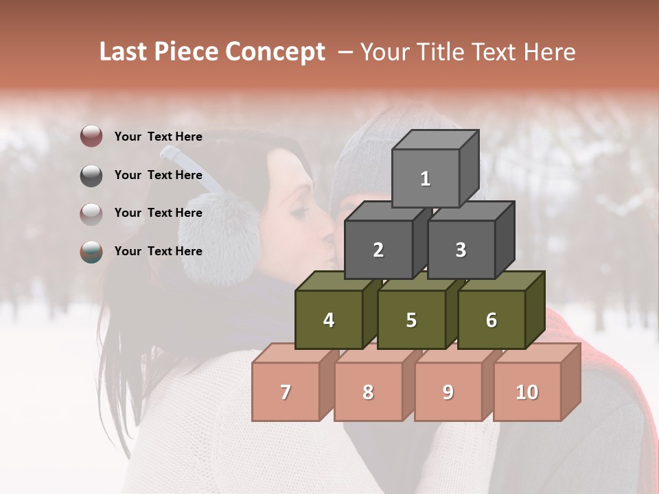 Happy Heart Snow PowerPoint Template