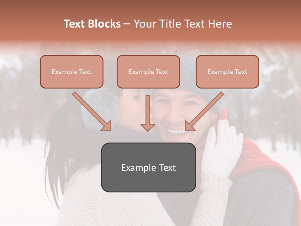 Happy Heart Snow PowerPoint Template