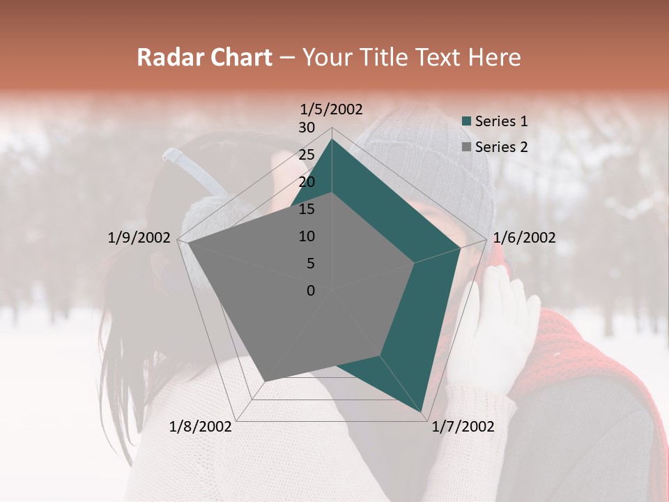 Happy Heart Snow PowerPoint Template