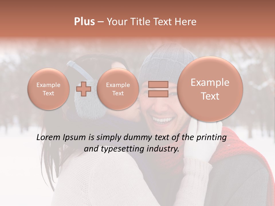 Happy Heart Snow PowerPoint Template