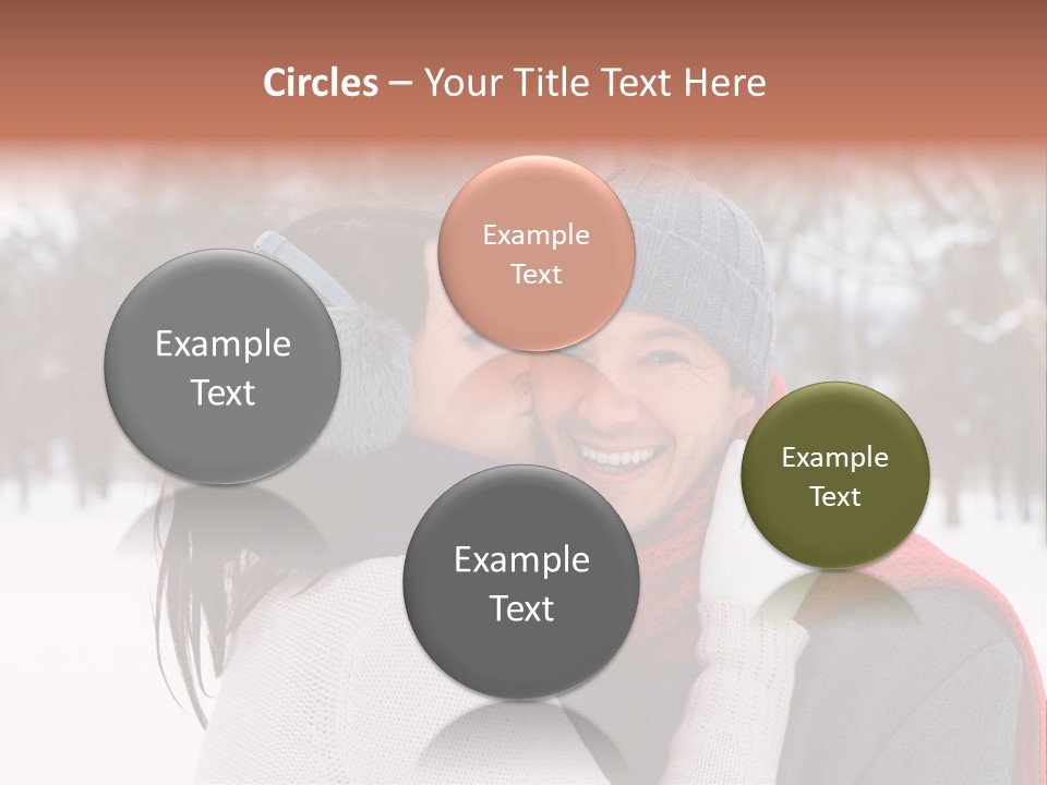 Happy Heart Snow PowerPoint Template