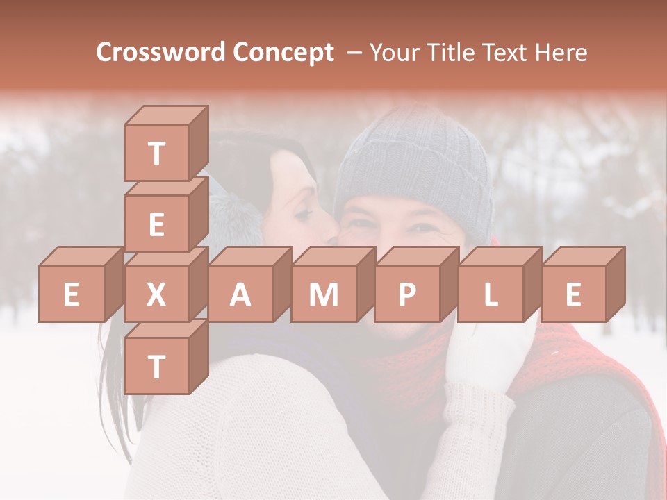 Happy Heart Snow PowerPoint Template