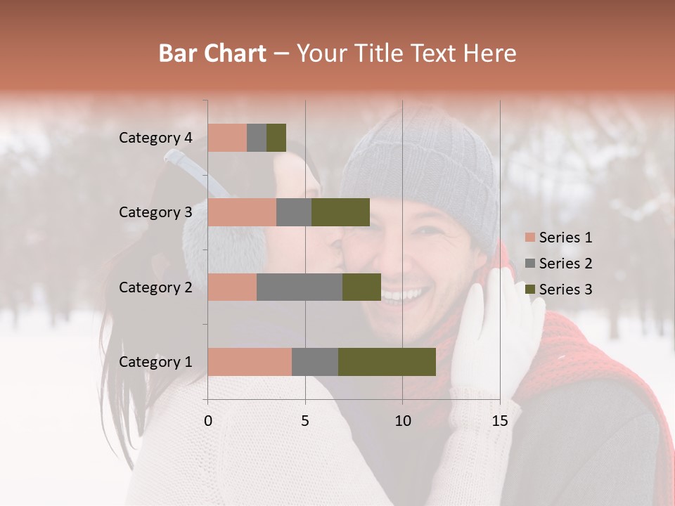 Happy Heart Snow PowerPoint Template