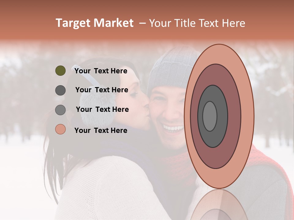 Happy Heart Snow PowerPoint Template