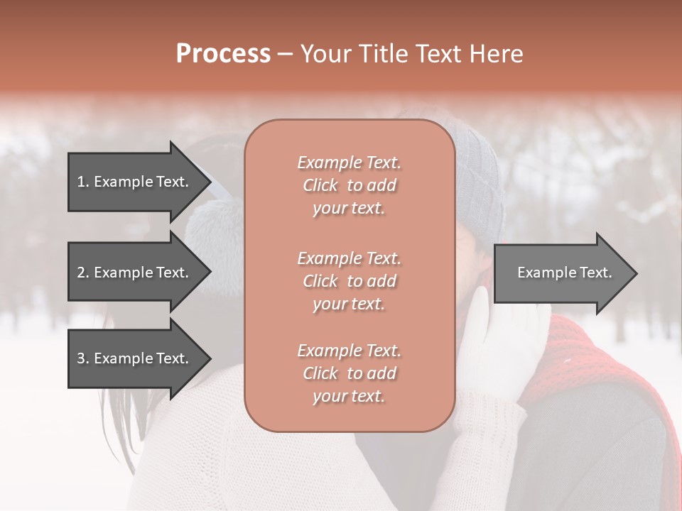 Happy Heart Snow PowerPoint Template