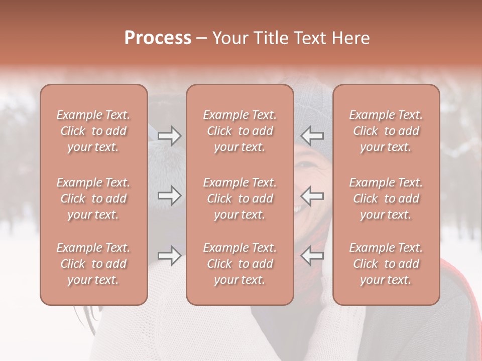 Happy Heart Snow PowerPoint Template
