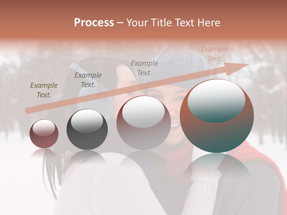 Happy Heart Snow PowerPoint Template