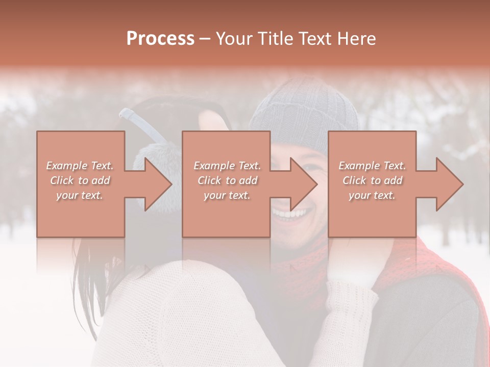 Happy Heart Snow PowerPoint Template