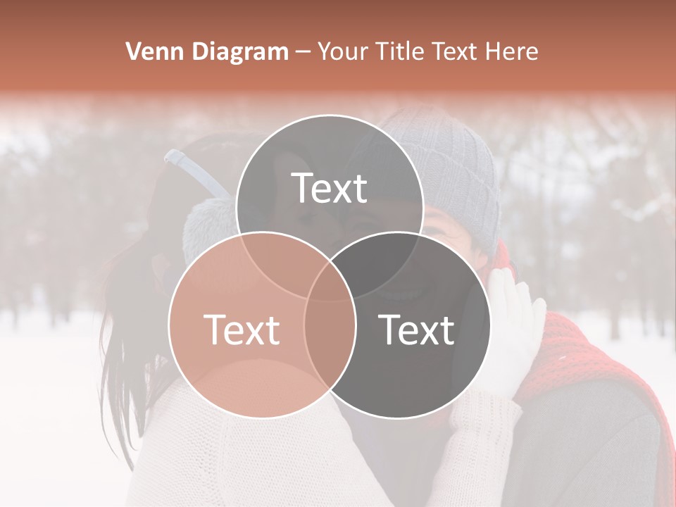 Happy Heart Snow PowerPoint Template