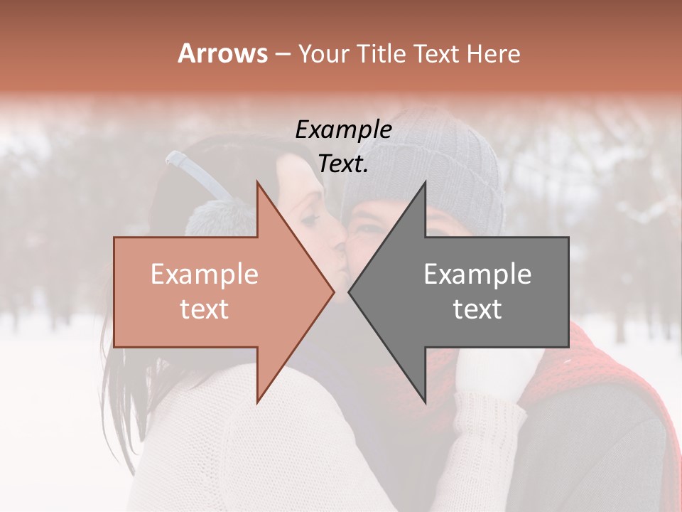 Happy Heart Snow PowerPoint Template