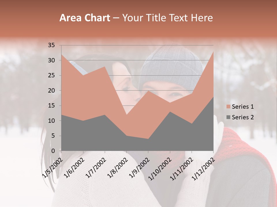 Happy Heart Snow PowerPoint Template