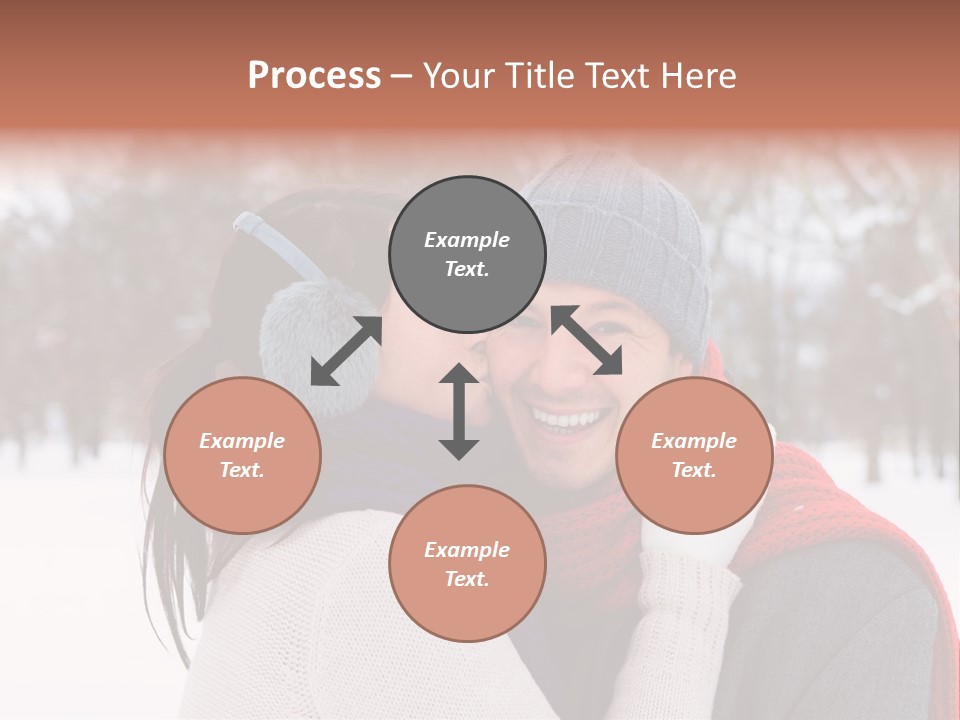 Happy Heart Snow PowerPoint Template