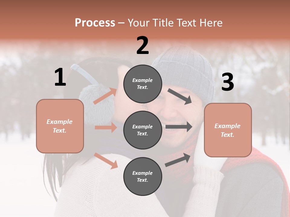 Happy Heart Snow PowerPoint Template