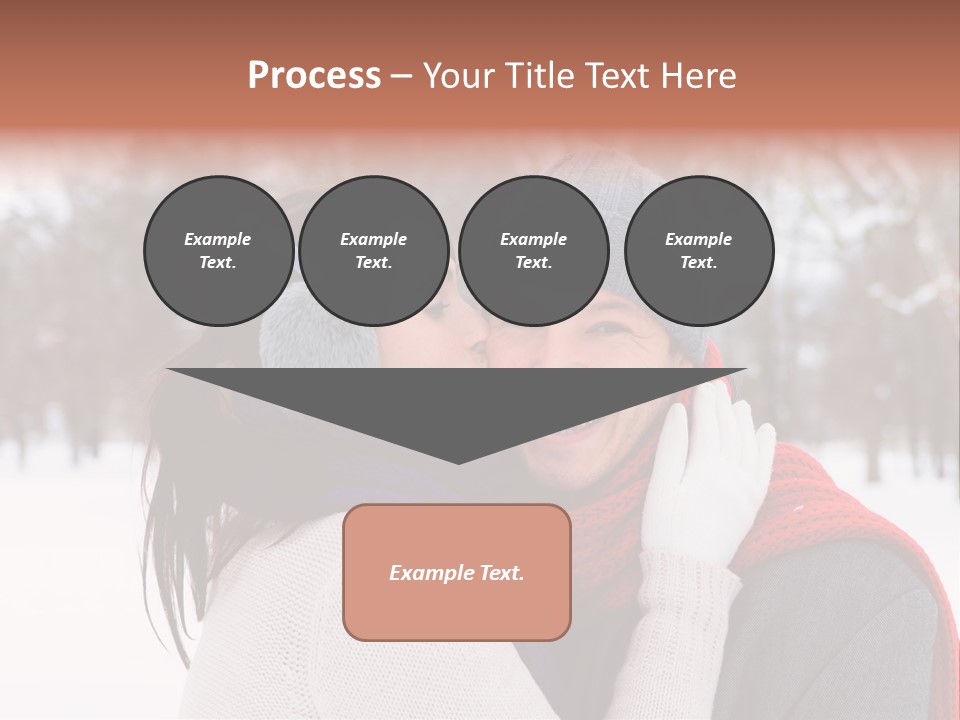 Happy Heart Snow PowerPoint Template