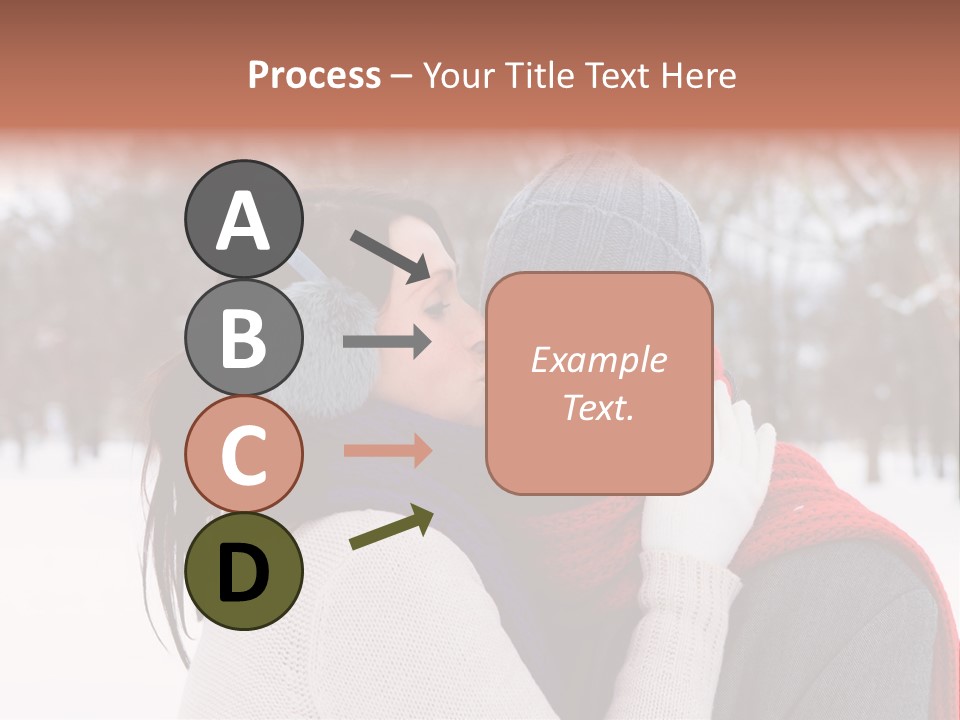 Happy Heart Snow PowerPoint Template