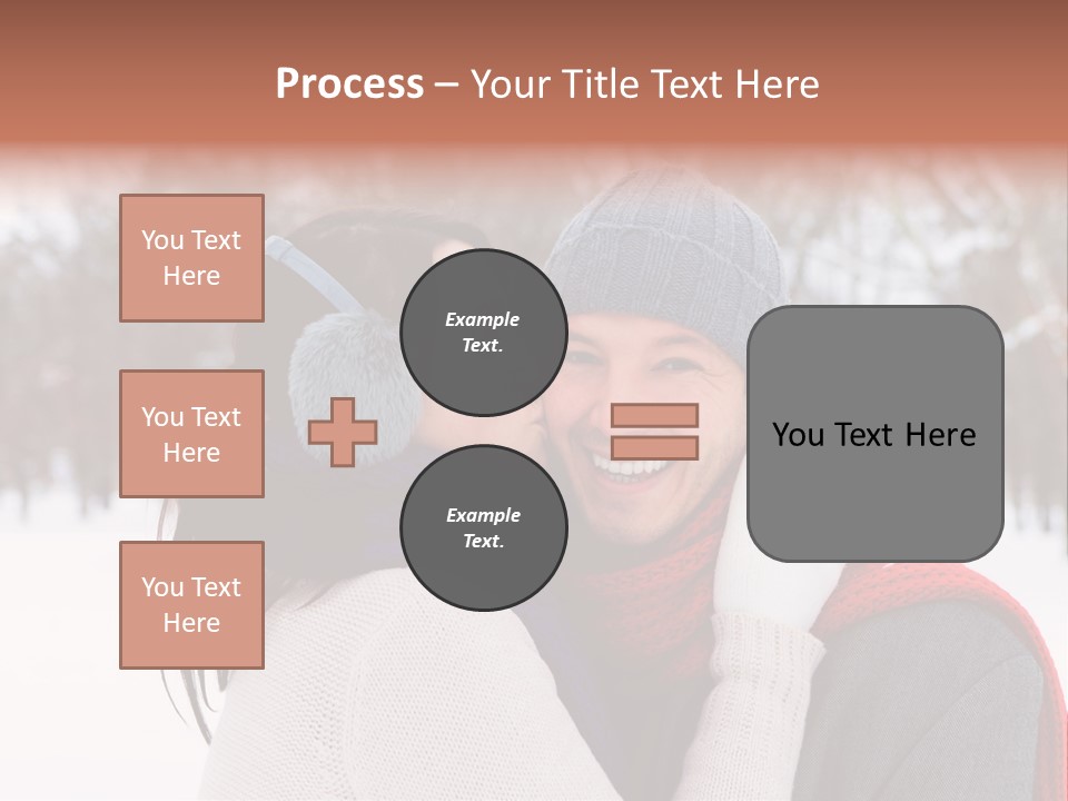 Happy Heart Snow PowerPoint Template