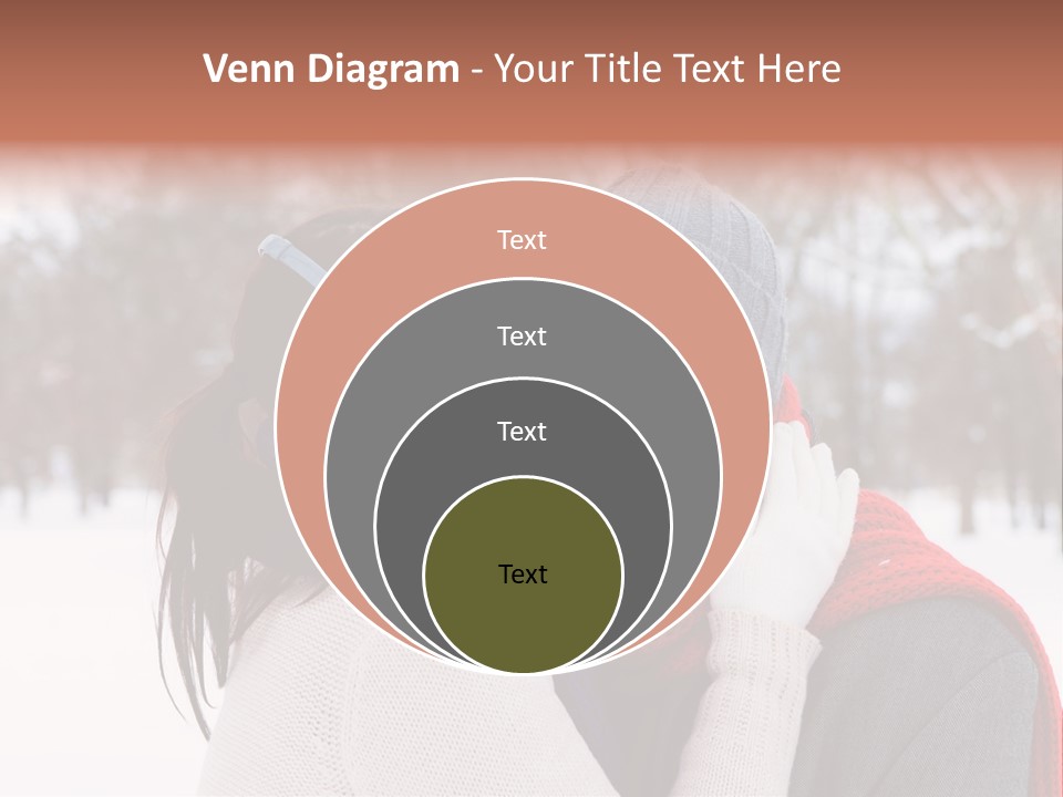 Happy Heart Snow PowerPoint Template