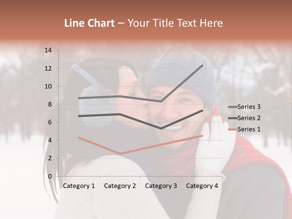 Happy Heart Snow PowerPoint Template