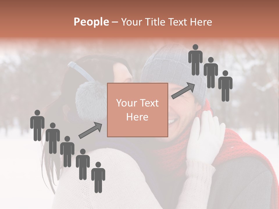 Happy Heart Snow PowerPoint Template