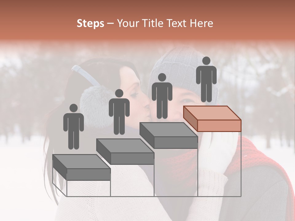 Happy Heart Snow PowerPoint Template