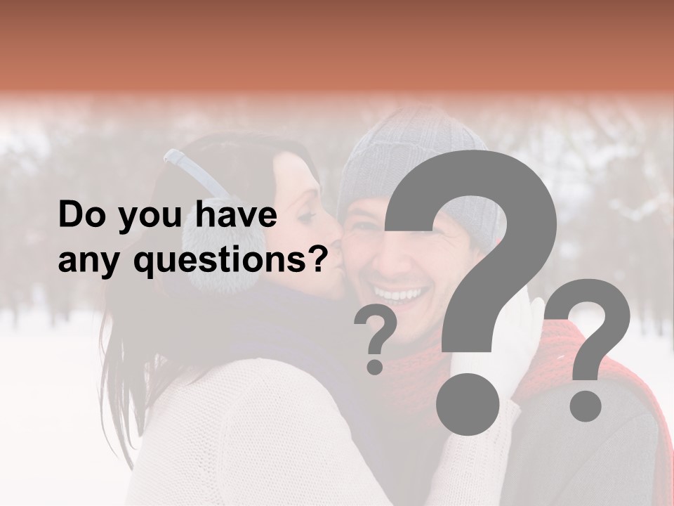 Happy Heart Snow PowerPoint Template