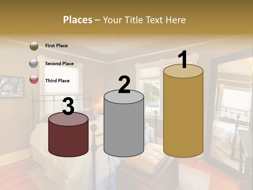 Model Bed Flower PowerPoint Template