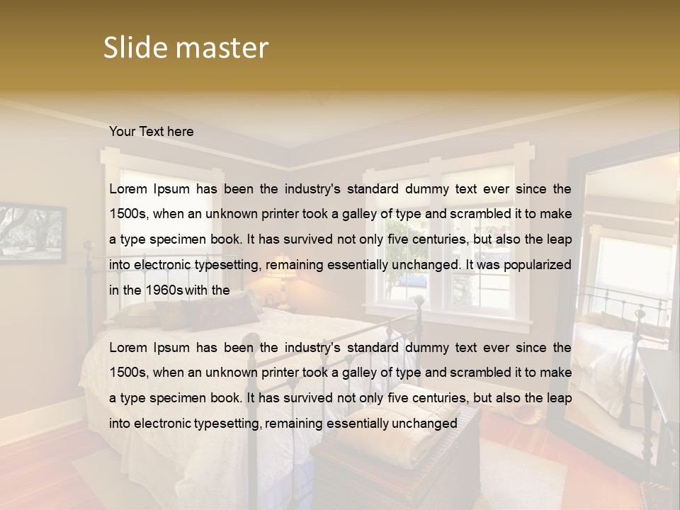 Model Bed Flower PowerPoint Template