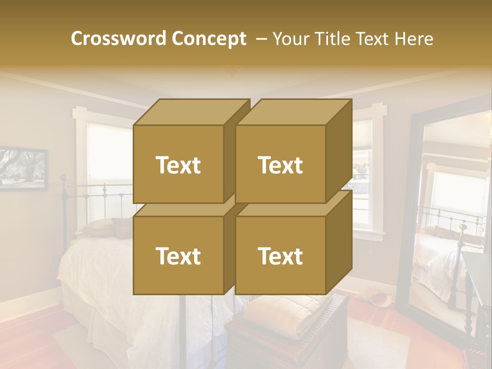 Model Bed Flower PowerPoint Template