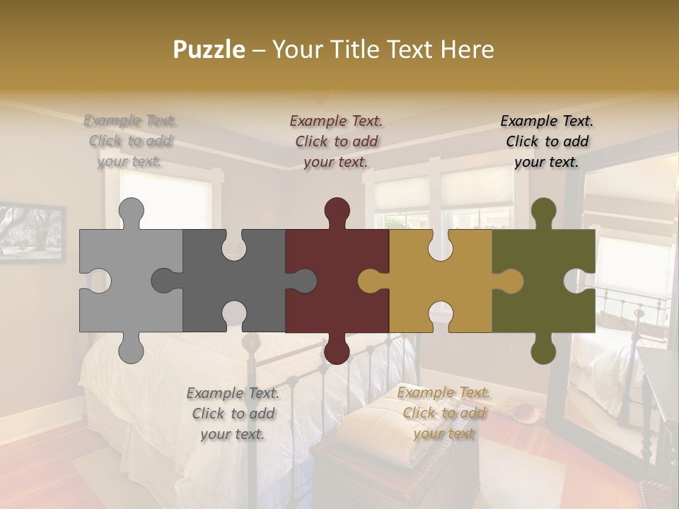 Model Bed Flower PowerPoint Template