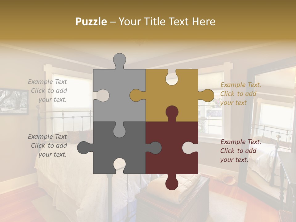 Model Bed Flower PowerPoint Template