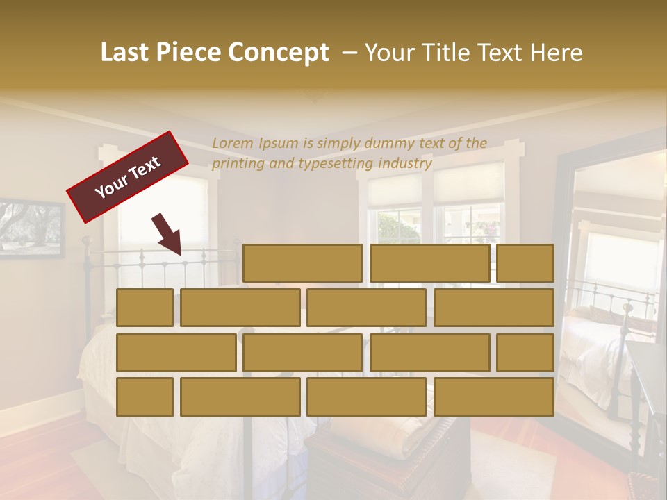 Model Bed Flower PowerPoint Template