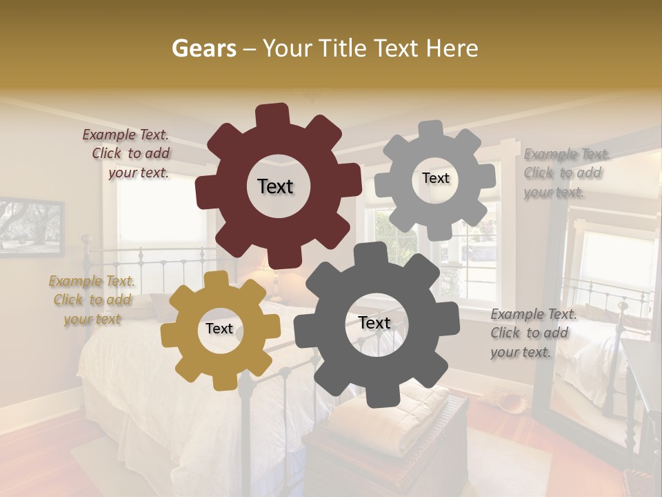 Model Bed Flower PowerPoint Template