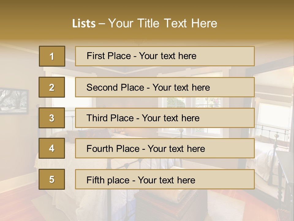 Model Bed Flower PowerPoint Template