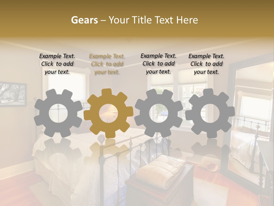 Model Bed Flower PowerPoint Template