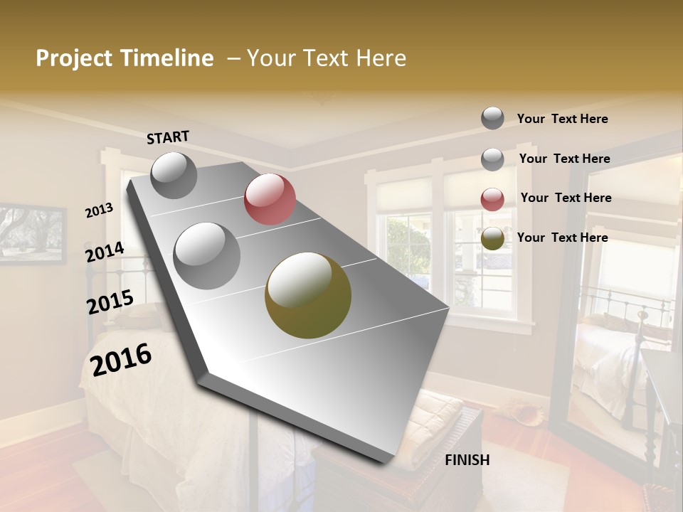 Model Bed Flower PowerPoint Template