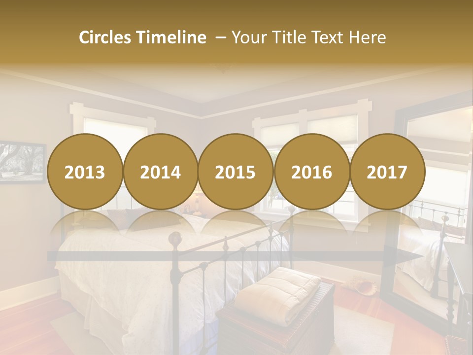 Model Bed Flower PowerPoint Template