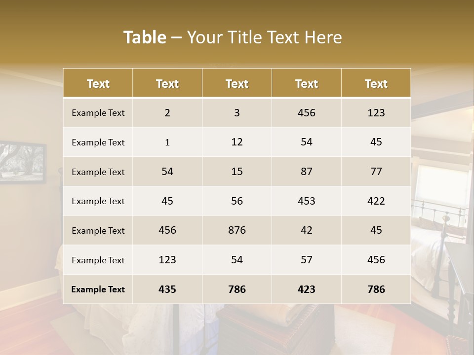 Model Bed Flower PowerPoint Template