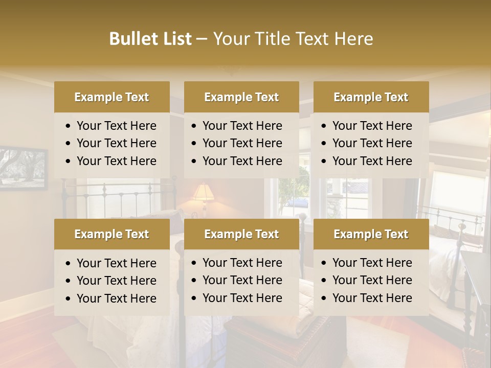 Model Bed Flower PowerPoint Template