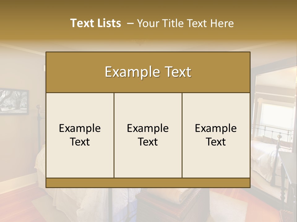 Model Bed Flower PowerPoint Template